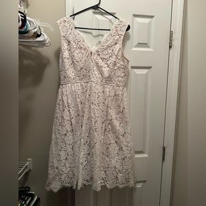 White lace midi lulus dress